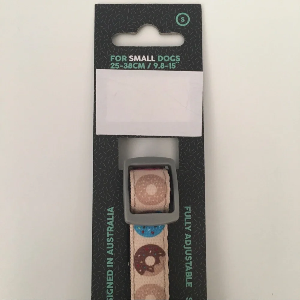 NEW (S) Dog Collar Donuts Theme for Small Pets FuzzYard